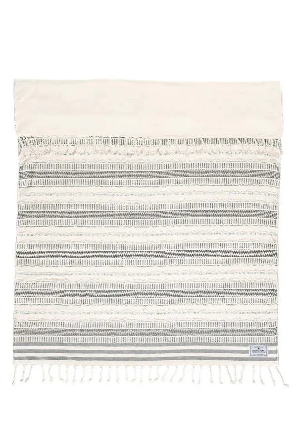 The Ophelia Fleece Throw - Black Stripe