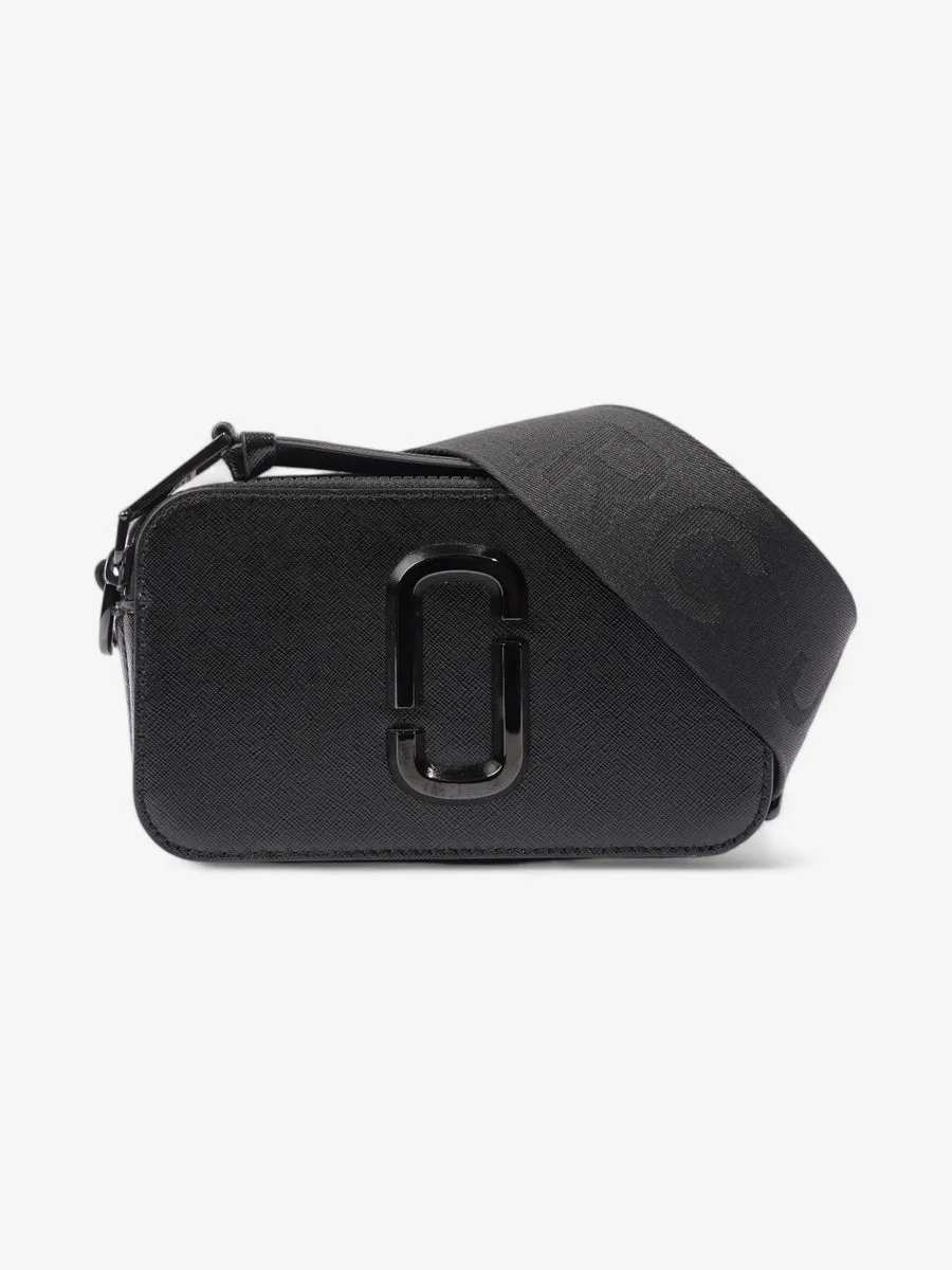 The Snapshot Bag Black Leather