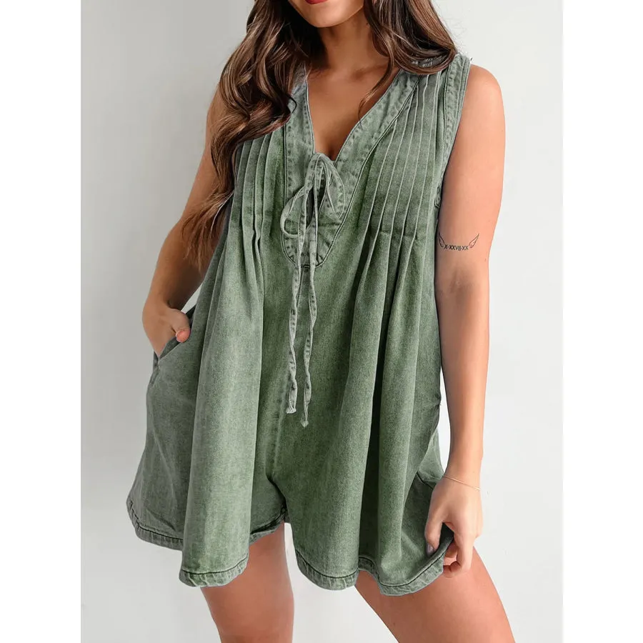 Tied Romper with Pockets