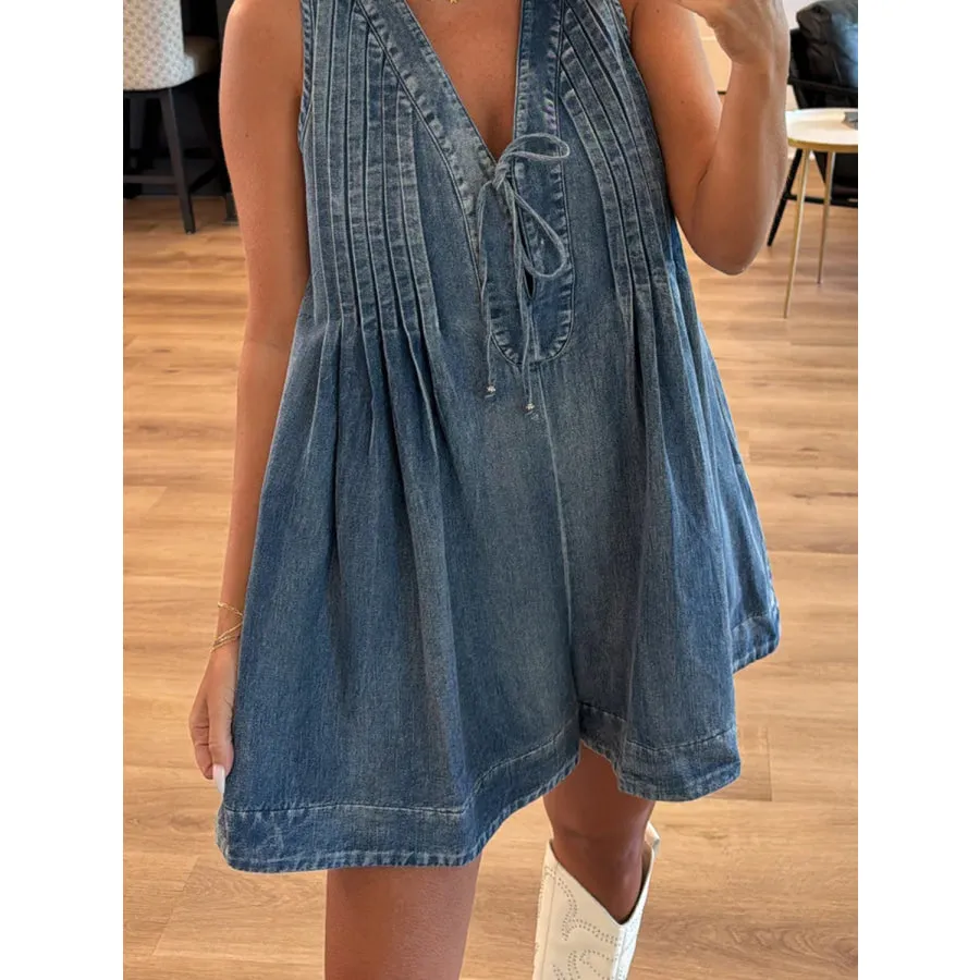 Tied Romper with Pockets