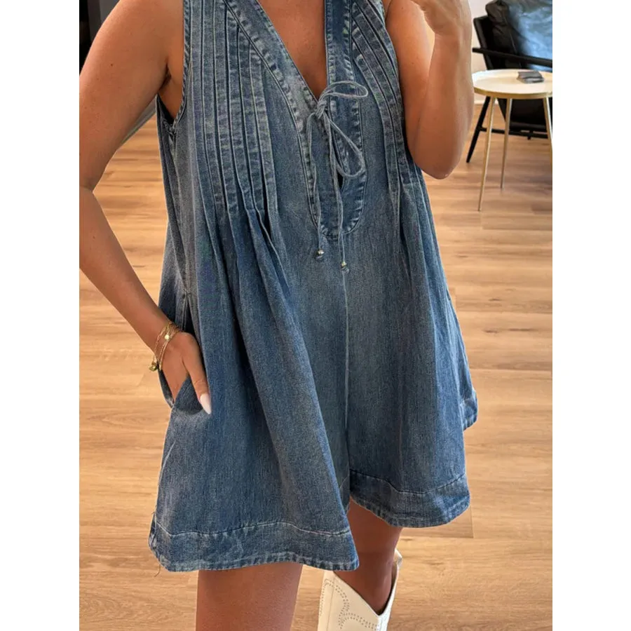 Tied Romper with Pockets