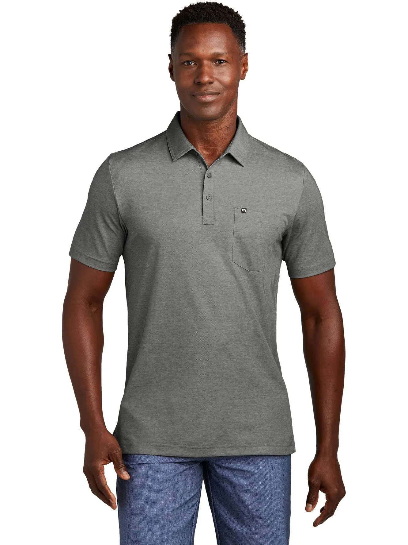 TravisMathew Oceanside Heather Pocket Polo