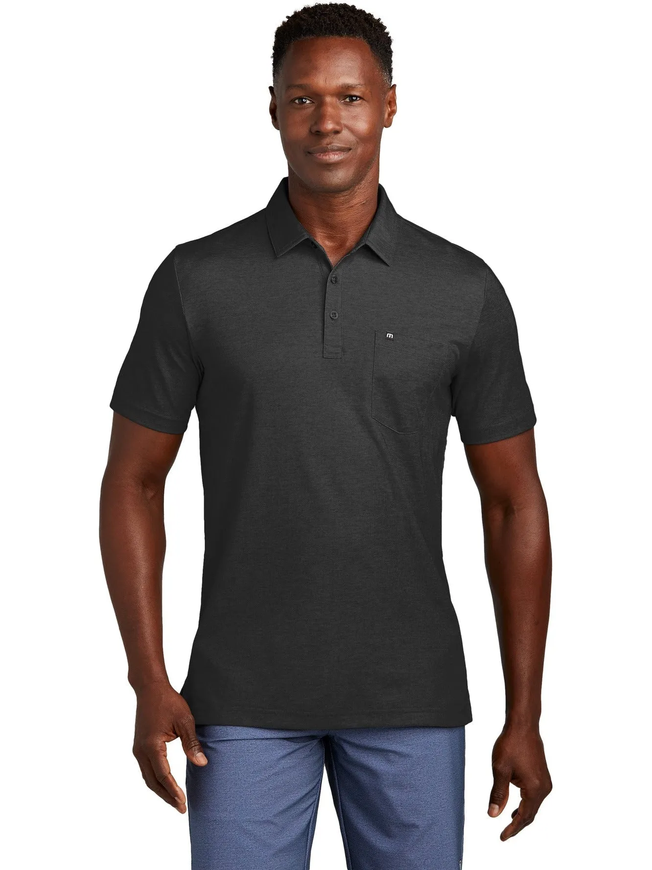 TravisMathew Oceanside Heather Pocket Polo