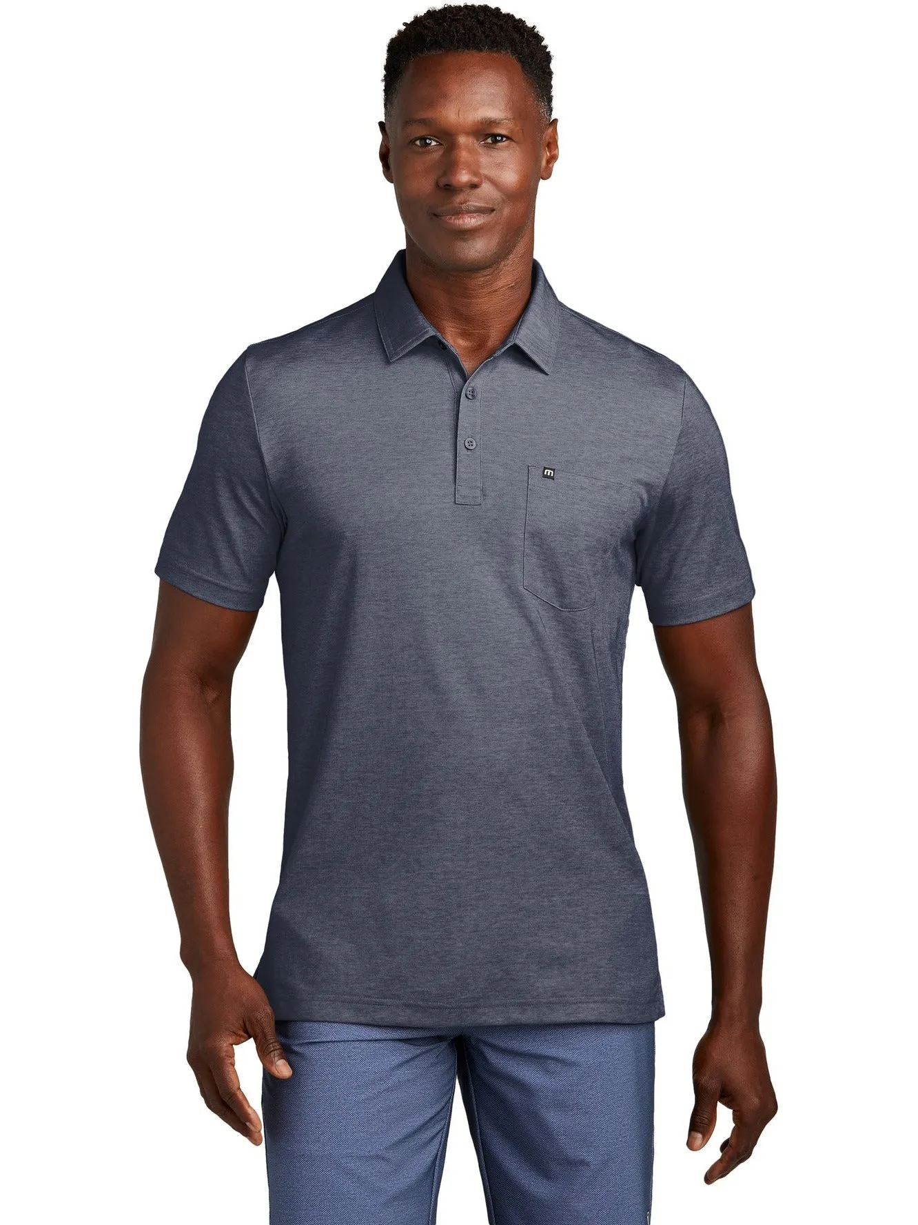 TravisMathew Oceanside Heather Pocket Polo