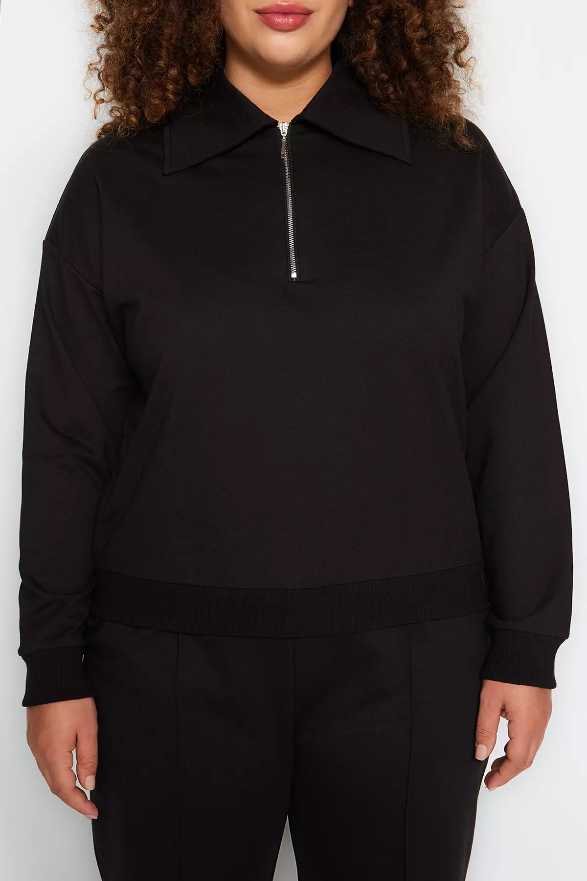 Trendyol Plus Size Wide Cut Tracksuit Set