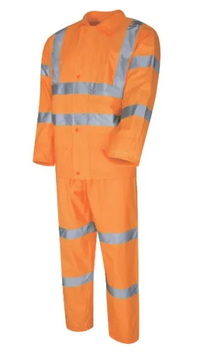 TRU WORKWEAR NSW Rail Compliant Rain Set In A Bag SP Orange