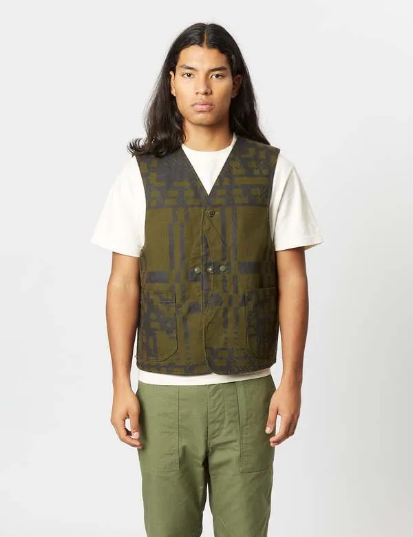 Upland Vest Plaid - Olive Green