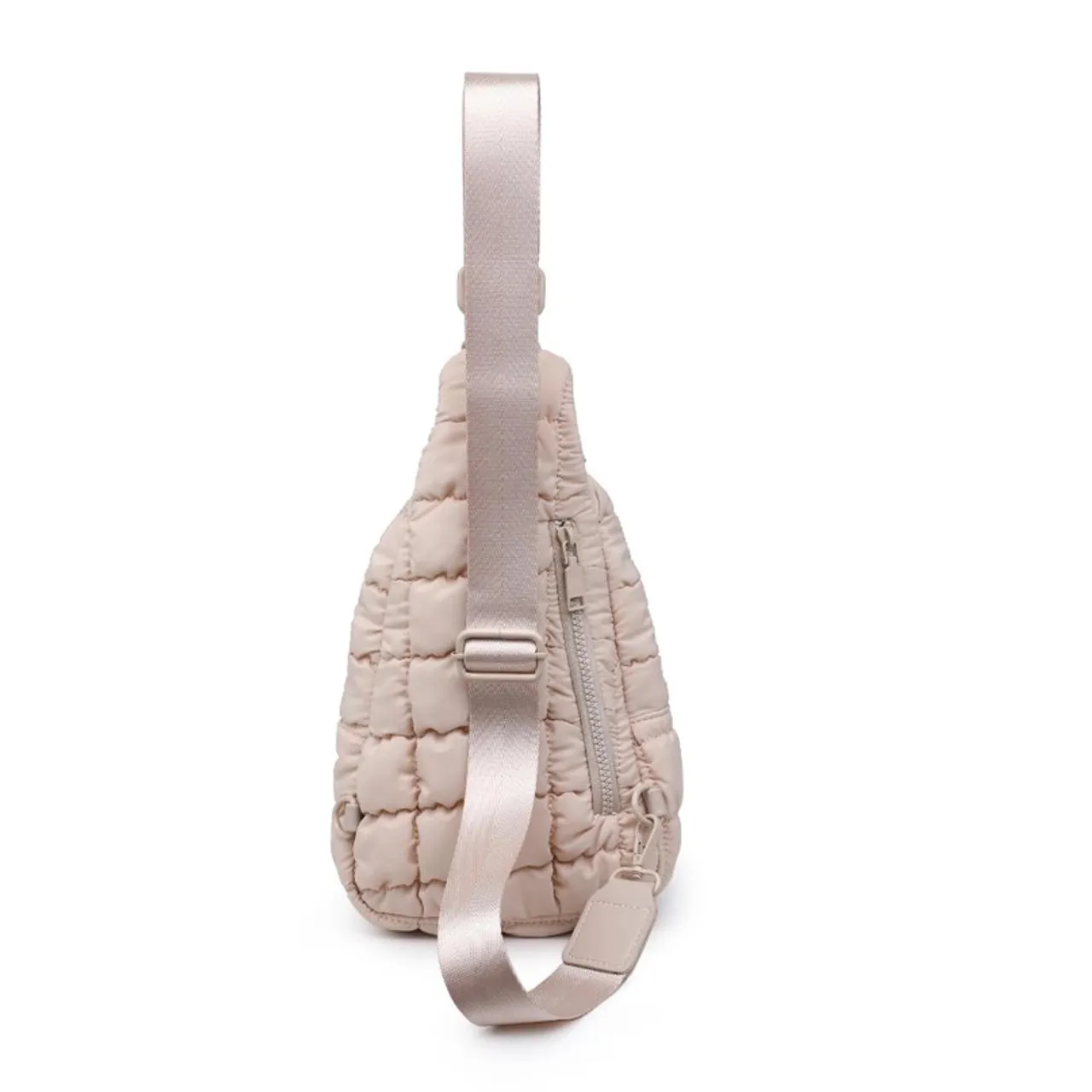 Urban Expressions Bristol Quilted Nylon Sling Backpack - Cream