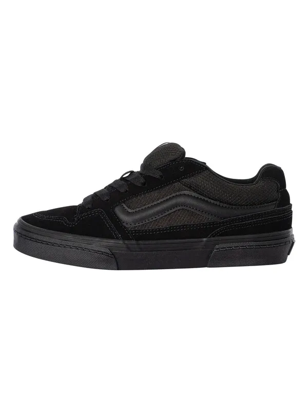 Vans Caldrone Suede/Mesh Trainers - Black/Black