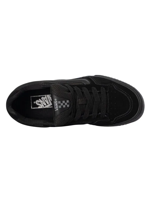 Vans Caldrone Suede/Mesh Trainers - Black/Black