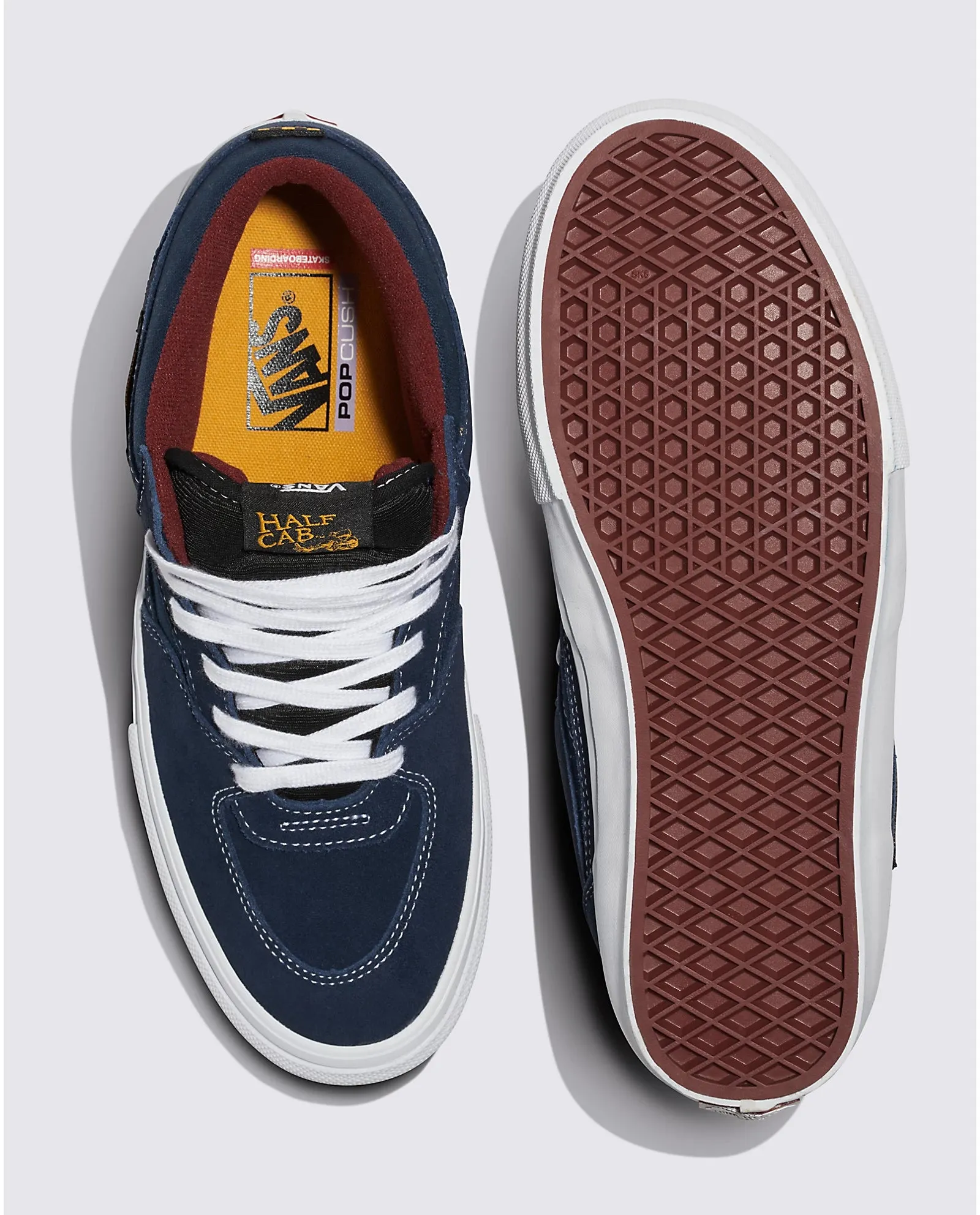 Vans Skate Half Cab Shoe - Navy/Burgundy