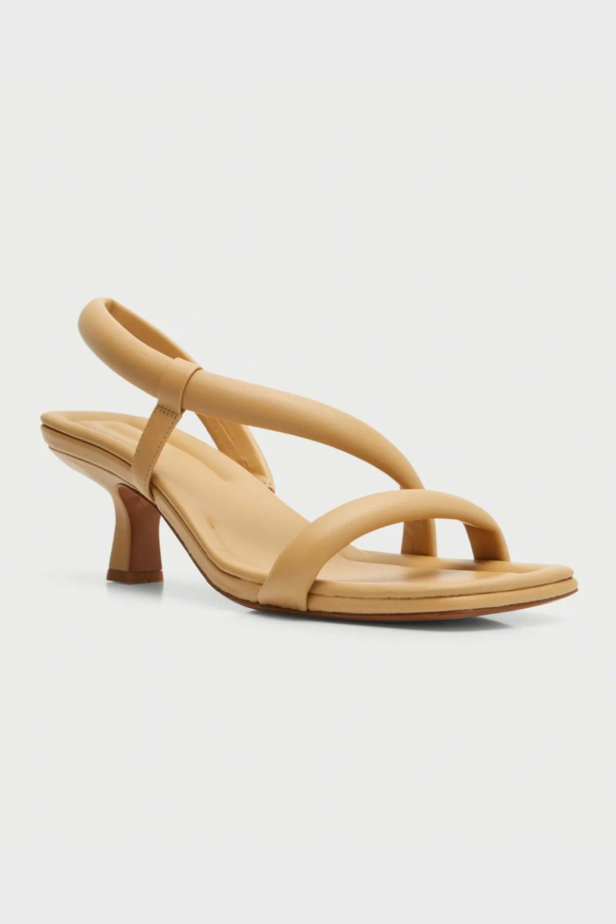 Vince Coline Tubular Leather Slingback Heeled Sandals - Blonde