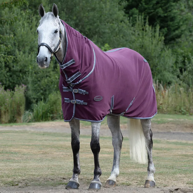 WeatherBeeta Fleece Cooler Combo Neck Rug - Maroon/Grey