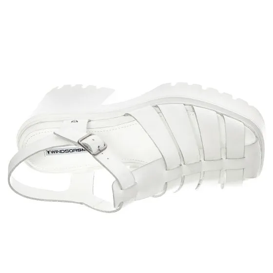 Windsor Smith W' Eternity White Leather Sandals