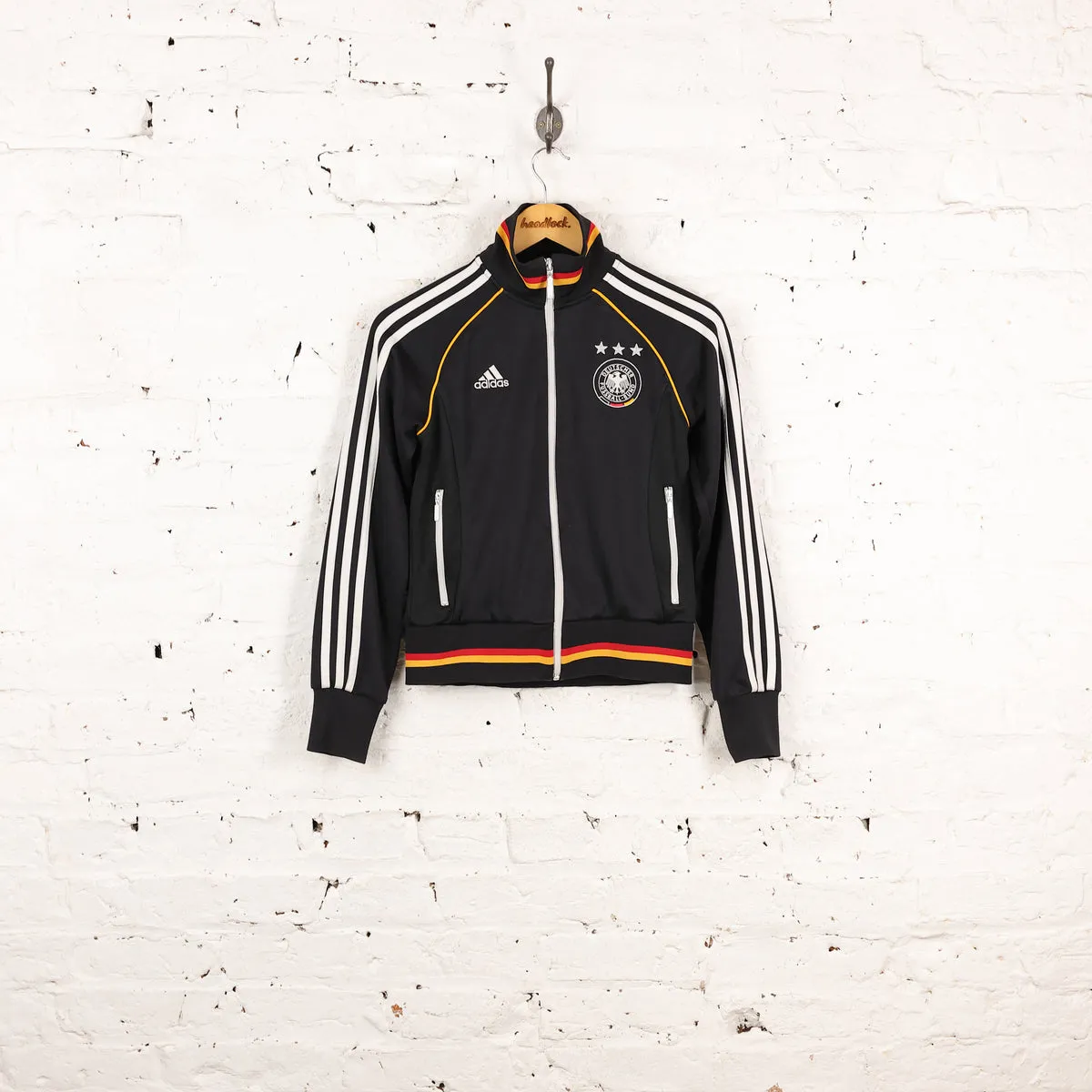 Women's Germany Adidas Football Tracksuit Top Jacket - Black - Women's S