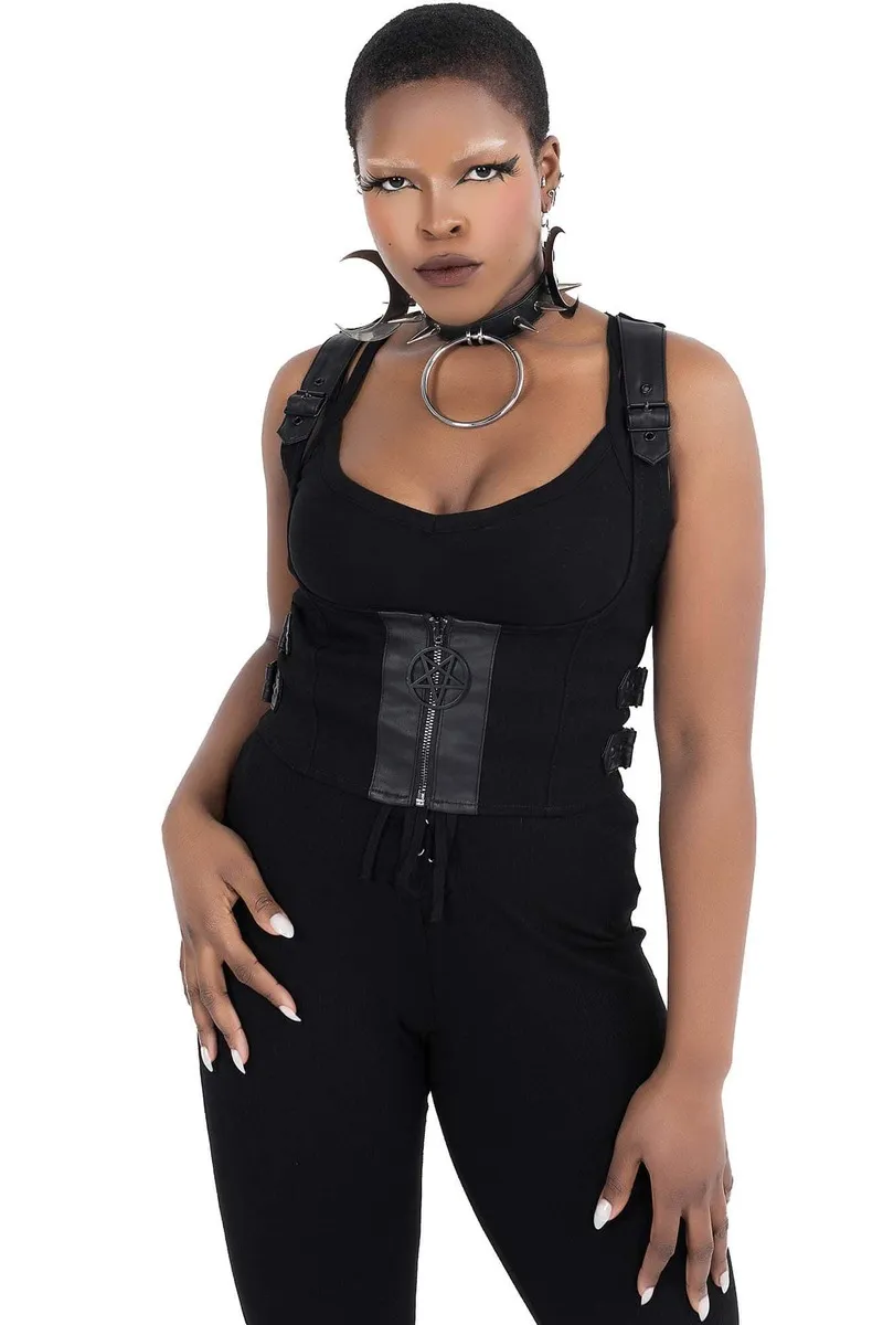 Women's vest KILLSTAR - Sucker Punch - Black - KSRA003604  -  Metal-shop