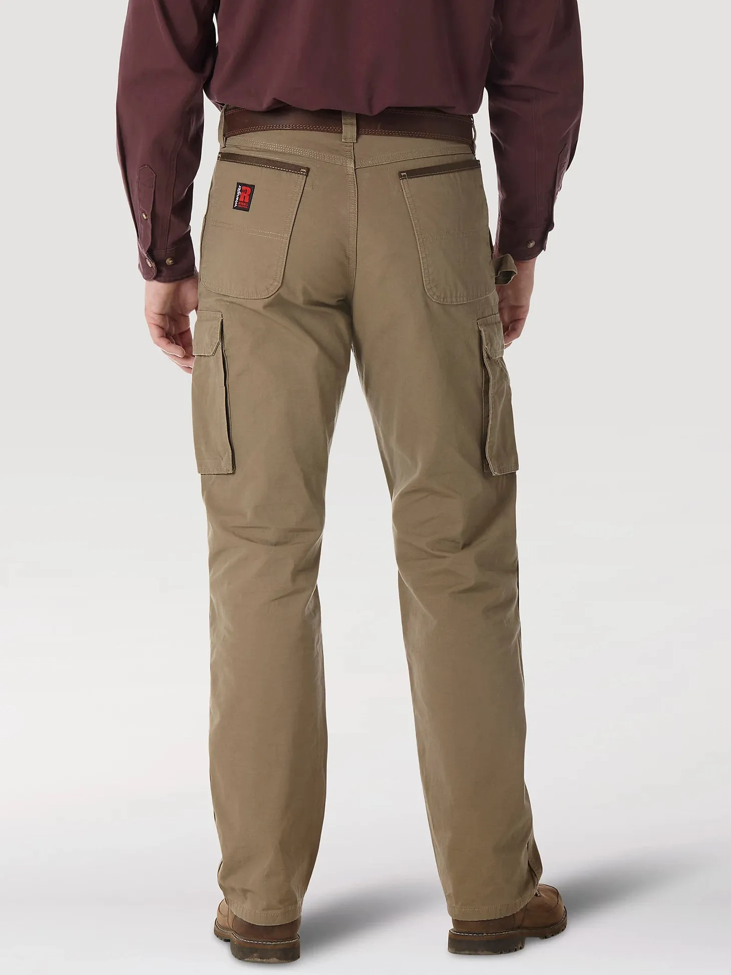 WRANGLER RIGGS WORKWEAR RIPSTOP RANGER CARGO PANT IN BARK SIZ 46X32