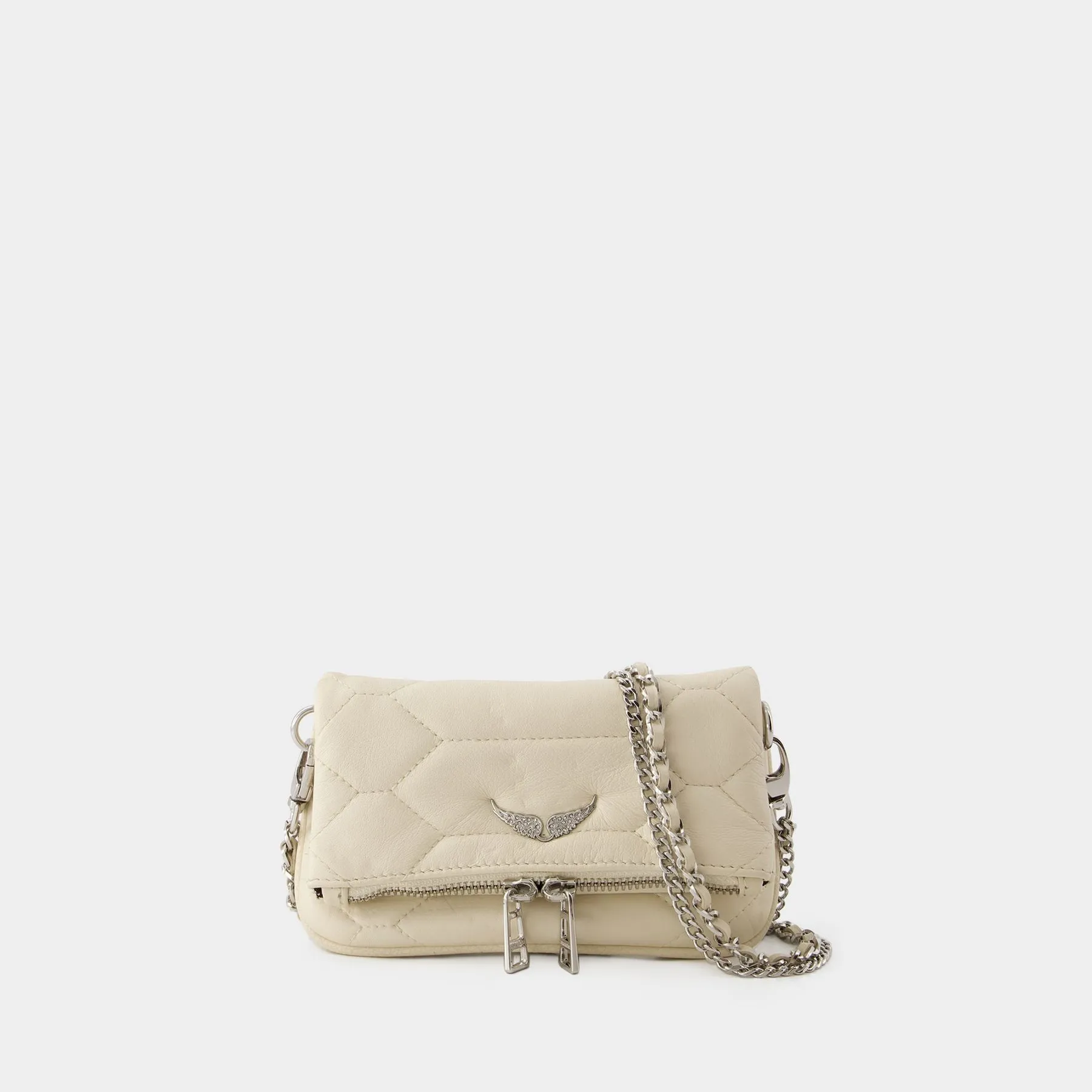 Zadig & Voltaire  Hobo Rock Nano Bag - Zadig & Voltaire - Leather - White