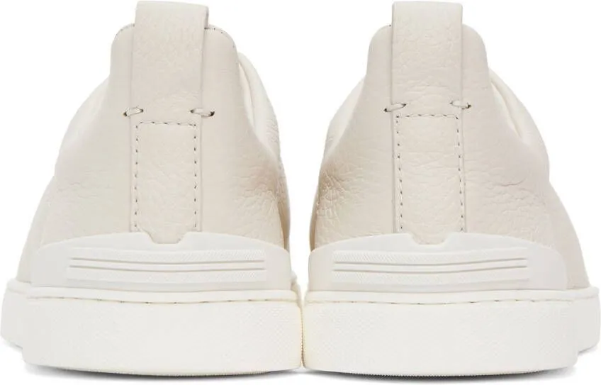 ZEGNA Off-White Triple Stitch Sneakers