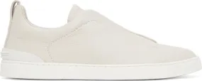 ZEGNA Off-White Triple Stitch Sneakers