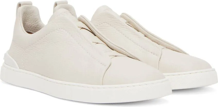 ZEGNA Off-White Triple Stitch Sneakers